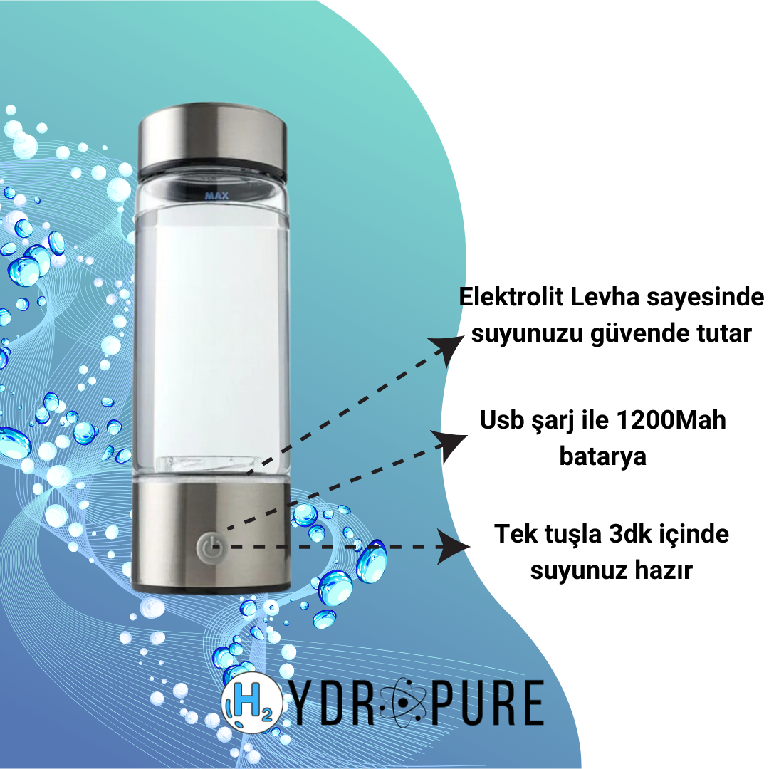 HydroPure™ | Hidrojen Su Şişesi 420ml