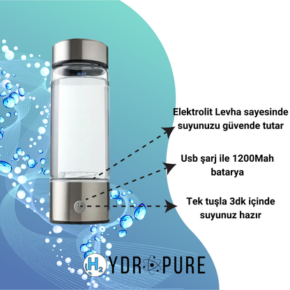 HydroPure™ | Hidrojen Su Şişesi 420ml