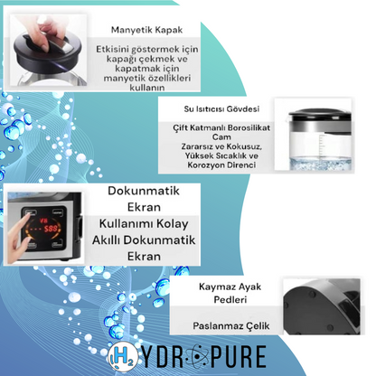 HydroPure™ | HydroKettle Hidrojen Su Isıtıcı 2 Litre